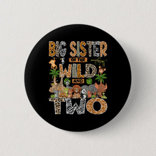 Große Schwester der Wildnis & zwei 2. Geburtstagsj Button