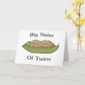 Große Schwester der Zwillinge Karte (Gelbe Blume)