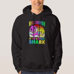 Große Schwester des Birthday Shark Big Sister Matc Hoodie