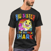 Große Schwester des Birthday Shark Sis Matching Fa T-Shirt (Vorderseite)