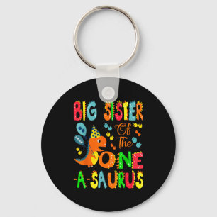 Große Schwester des One-a-saurus 1. Geburtstagsjun Schlüsselanhänger