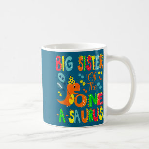 Große Schwester des One-a-saurus zum 1. Geburtstag Kaffeetasse