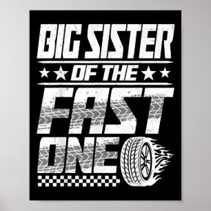 Große Schwester des schnellen ersten Geburtstagsre Poster