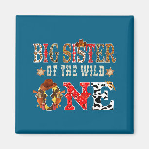 Große Schwester des Wild One Cowboy Western Rodeo Magnet
