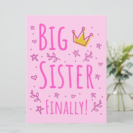 Große Schwester, endlich III Einladung (Stehend Vorderseite)