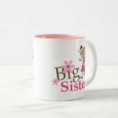 Große Schwester-ethnisches Strichmännchen-Mädchen Zweifarbige Tasse (VorderseiteRechts)
