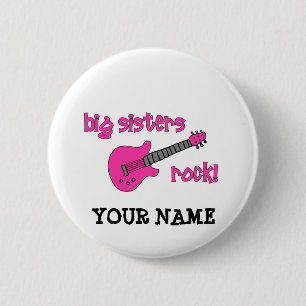 Große Schwester-Felsen! mit rosa Gitarre Button