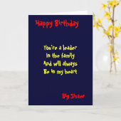 Große Schwester Geburtstag Karte (Gelbe Blume)