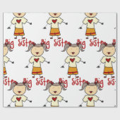 Große Schwester Geschenkpapier (Flach)
