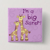 Große Schwester-Giraffe Button (Vorderseite)