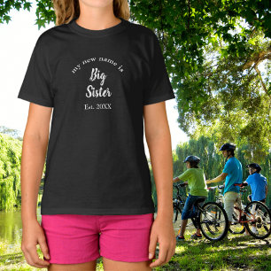 Große Schwester Gründung Jahr Weiß Neue Babyparty- T-Shirt