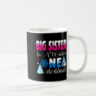 Große Schwester in einem Winter-Onederland-Geburts Kaffeetasse