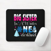 Große Schwester in einem Winter-Onederland-Geburts Mousepad (Mit Mouse)