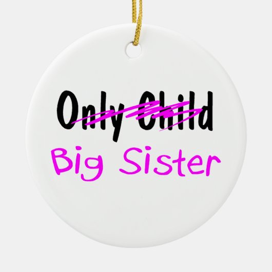 Große Schwester Keramik Ornament (Vorne)