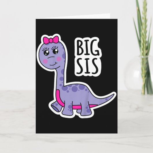 Große Schwester Kinder Dinosaurier Schwester Super Karte (Vorderseite)