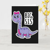 Große Schwester Kinder Dinosaurier Schwester Super Karte (Gelbe Blume)