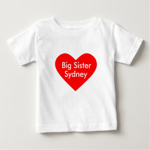 Große Schwester-Kleid personifizieren mit Namen Baby T-shirt