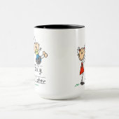 Große Schwester-kleiner Bruder-T - Shirts und Tasse (Zentrum)