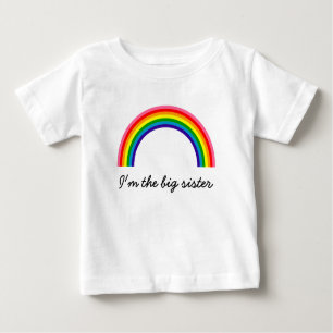 Große Schwester-kundengerechtes Regenbogen-T-Shirt Baby T-shirt