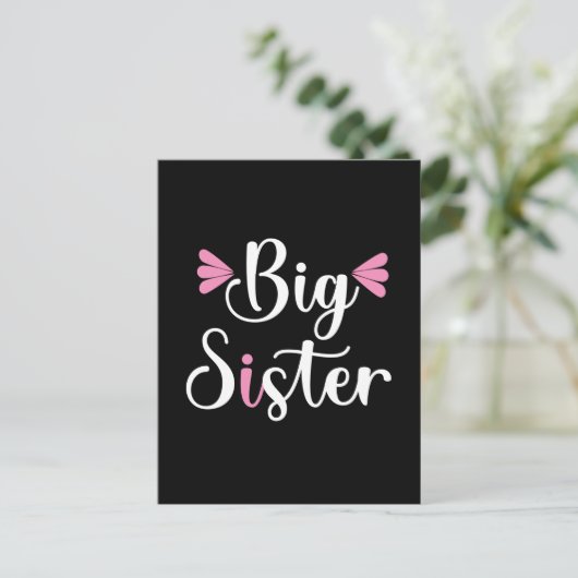 Große Schwester, lieblich Postkarte (Stehend Vorderseite)
