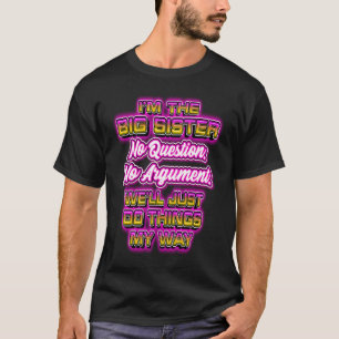 Große Schwester Lustige Familenschwester T-Shirt