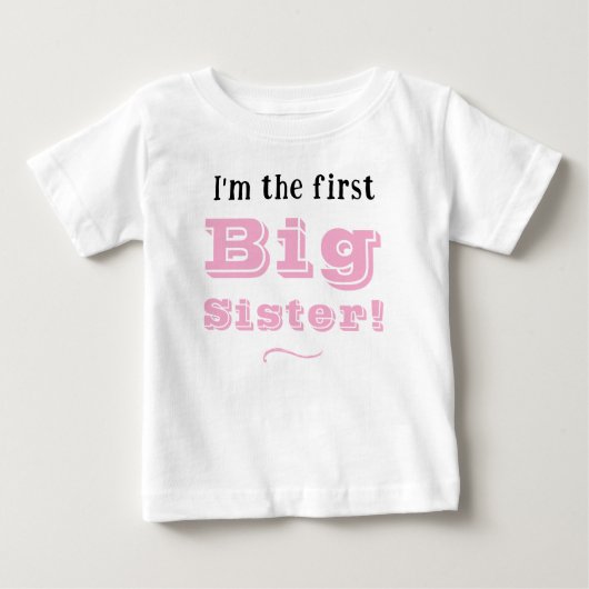 Große Schwester mit Alter Baby T-shirt (Vorderseite)