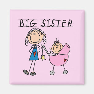 Große Schwester mit kleine Schwester-T - Shirts Magnet