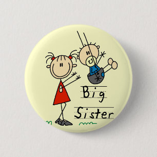 Große Schwester mit kleinen Bruder T-Shirts und Ge Button