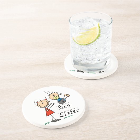 Große Schwester mit kleinen Brüdergeschenken Getränkeuntersetzer (Seite)