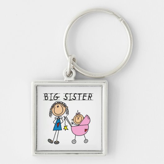 Große Schwester mit kleinen, finsteren Geschenken Schlüsselanhänger (Vorne)