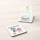 Große Schwester mit kleinen, finsteren Geschenken Untersetzer (Rechte Seite)