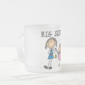 Große Schwester mit kleinen, finsteren T - Shirt u Mattglastasse (Vorderseite Links)