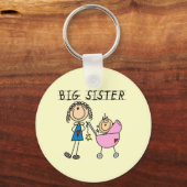 Große Schwester mit kleinen, finsteren T - Shirt u Schlüsselanhänger (Vorderseite)