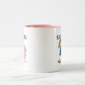 Große Schwester mit kleinen, finsteren T - Shirt u Zweifarbige Tasse (Mittel)