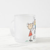 Große Schwester mit kleiner Bruder-T-Shirts und Mattglastasse (Vorderseite Links)