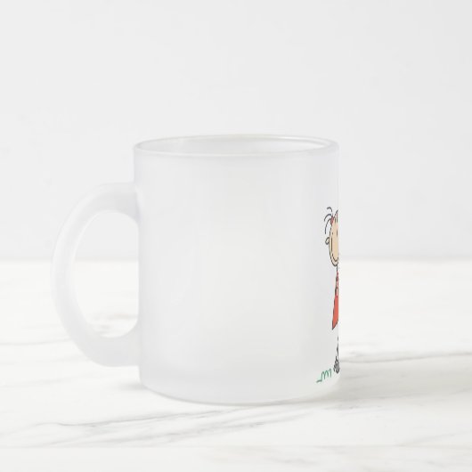 Große Schwester mit kleiner Bruder-T-Shirts und Mattglastasse (Links)