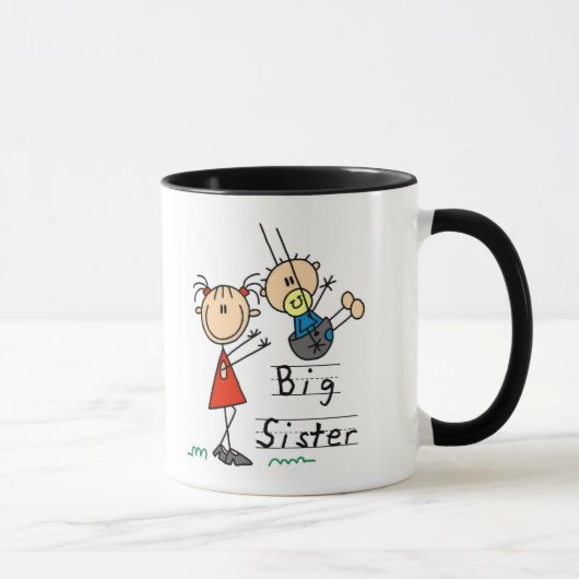 Große Schwester mit kleiner Bruder-T-Shirts und Tasse (Rechts)