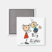 Große Schwester mit Little Brother Tshirts und Ges Magnet (Vorderseite/Rückseite)