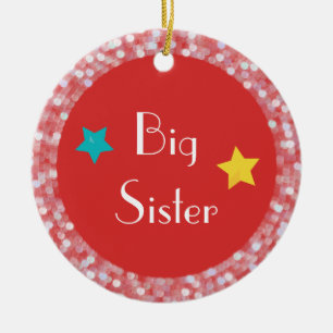 Große Schwester mit Personalisierten Stars Keramik Ornament