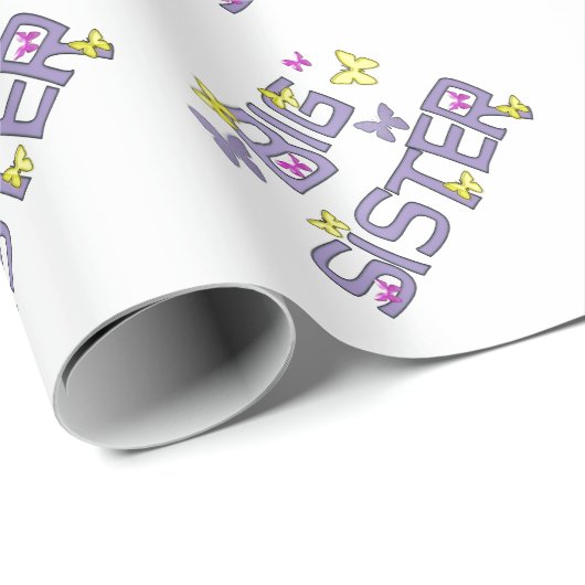 Große Schwester, mit Schmetterlingen, Geschenkpapier (Rolleneckpunkt)