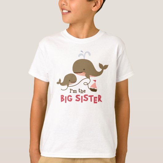 Große Schwester - Mod-Wal T-Shirt (Vorderseite)