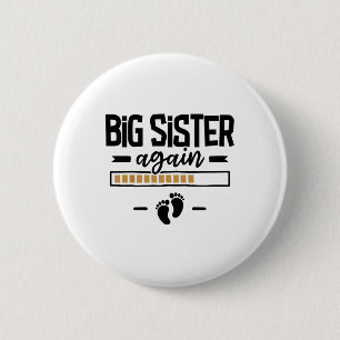 Große Schwester noch einmal - 3. Kindergartenankün Button
