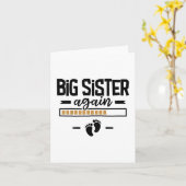 Große Schwester noch einmal - 3. Kindergartenankün Karte (Gelbe Blume)