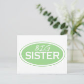 Große Schwester (oval) Postkarte (Stehend Vorderseite)