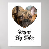 Große Schwester personalisiert Hund Foto Poster (Vorne)