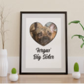 Große Schwester personalisiert Hund Foto Poster
