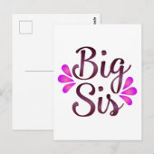 Große Schwester Postkarte (Vorne/Hinten)