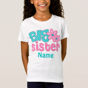 Große Schwester-Rosa-aquamarines personalisiertes T-Shirt