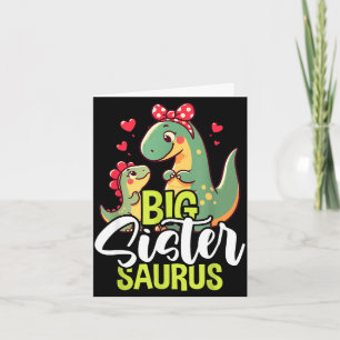 Große Schwester-Saurier-Schwester-Dinosaurier-Baby Karte