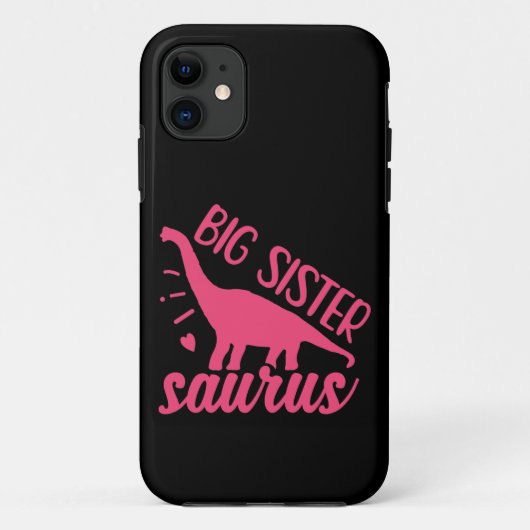Große Schwester Saurus in Rosa Case-Mate iPhone Hülle (Rückseite)
